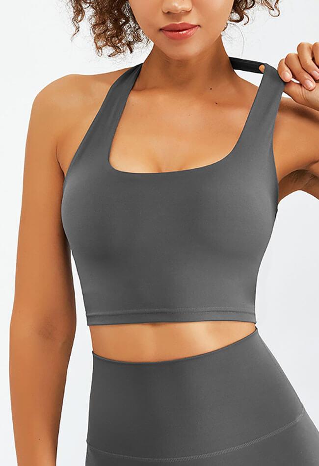 Cycle House Sports Bra Square Neck Non-Wired Padded Medium Impact Gym –  Worsley_wear